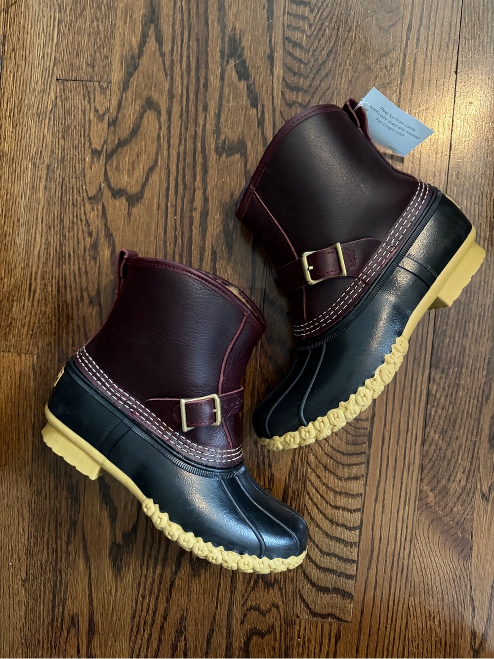 L.L. Bean SMALL BATCH Bean Boots BLACK/BROWN Women's 8 NO LONGER IN PRODUCTION